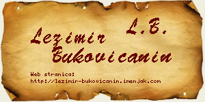 Ležimir Bukovičanin vizit kartica